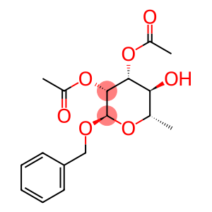 (2R,3R,4R,5S,6S)-2-(Benzyloxy)-5-hydroxy-6-methyltetrahydro-2H-pyran-3,4-diyl diacetate