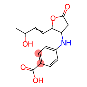 Benzoic acid, 4-[[tetrahydro-2-(3-hydroxy-1-butenyl)-5-oxo-3-furanyl]amino]- (9CI)