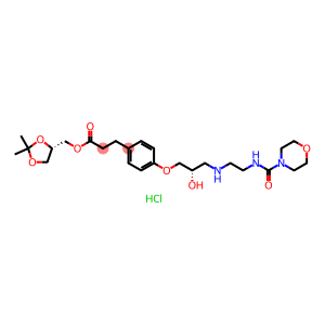 [(4S)-2,2-dimethyl-1,3-dioxolan-4-yl]methyl 3-[4-[(2S)-2-hydroxy-3-[2-(morpholine-4-carbonylamino)ethylamino]propoxy]phenyl]propanoate hydrochloride
