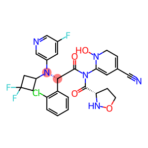 (2S)-N-{(1S)-1-(2-氯苯基)-2-[(3,3-二氟环)氨基]-2-氧代乙基}-1-(4-氰基吡啶-2-基)-N-(5-氟吡啶-3-基)-5-氧代吡咯烷-2-甲酰胺