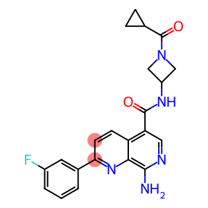 8-amino-N-(1-(cyclopropanecarbonyl)azetidin-3-yl)-2-(3-fluorophenyl)-1,7-naphthyridine-5-carboxamide