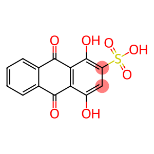 1,4-dihydroxy-9,10-diketo-anthracene-2-sulfonic acid
