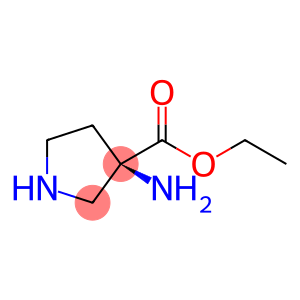 3-Pyrrolidinecarboxylicacid,3-amino-,ethylester,(R)-(9CI)