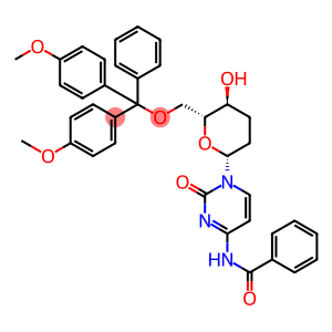 Benzamide, N-[1-[6-O-[bis(4-methoxyphenyl)phenylmethyl]-2,3-dideoxy-β-D-erythro-hexopyranosyl]-1,2-dihydro-2-oxo-4-pyrimidinyl]- (9CI)
