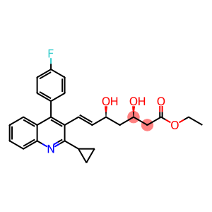 (3R,5S,6E)-rel-7-[2-环丙基-4-(4-氟苯)-3-喹啉基]-3,5-二羟基-6-庚烯酸乙酯