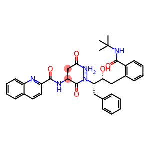 Butanediamide, N1-[(1S,2R)-3-[2-[[(1,1-dimethylethyl)amino]carbonyl]phenyl]-2-hydroxy-1-(phenylmethyl)propyl]-2-[(2-quinolinylcarbonyl)amino]-, (2S)-