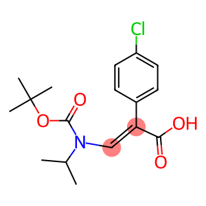 Benzeneacetic acid, 4-chloro-α-[[[(1,1-dimethylethoxy)carbonyl](1-methylethyl)amino]methylene]-, (αE)-