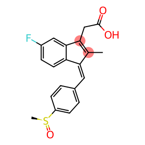 1H-Indene-3-acetic acid, 5-fluoro-2-methyl-1-[[4-[(S)-methylsulfinyl]phenyl]methylene]-, (1Z)-