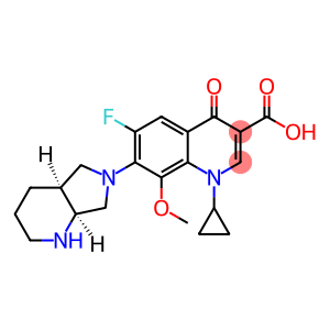 (4αS-cis)-1-Cydopropyl-6-fluoro-1,4-dihydro-8-methoxy-7-(octahydro-6H-pyrrolo[3,4-b]pyridin-6-y1)-4-oxo-3-quinolinecarboxylic acid