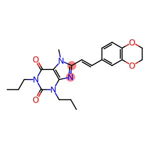 1H-Purine-2,6-dione, 8-[2-(2,3-dihydro-1,4-benzodioxin-6-yl)ethenyl]-3,7-dihydro-7-methyl-1,3-dipropyl-, (E)- (9CI)