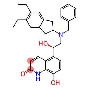 2(1H)-Quinolinone, 5-[(1R)-2-[(5,6-diethyl-2,3-dihydro-1H-inden-2-yl)(phenylmethyl)amino]-1-hydroxyethyl]-8-hydroxy-