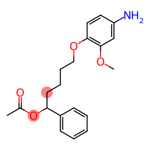 Benzyl alcohol, alpha-(4-(4-amino-2-methoxyphenoxy)butyl)-, acetate (ester)