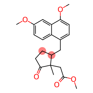 Cyclopentaneacetic acid, 2-[(4,6-dimethoxy-1-naphthyl)methyl]-1-methyl-5-oxo-, methyl ester (8CI)
