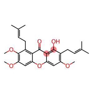 1-hydroxy-3,6,7-trimethoxy-2,8-bis(3-methylbut-2-enyl)xanthen-9-one