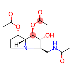 Acetamide, N-[[1,7-bis(acetyloxy)hexahydro-2-hydroxy-1H-pyrrolizin-3-yl]methyl]-, [1R-(1α,2β,3α,7β,7aα)]- (9CI)