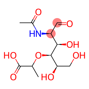 α-D-Glucopyranose, 2-(acetylamino)-4-O-(1-carboxyethyl)-2-deoxy-, (S)- (9CI)
