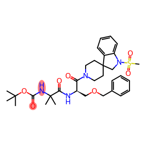 N-[(R)-[(1,2-Dihydro-1-methanesulfonylspiro[3H-indoole-3,4'-piperidin]-1'-yl)carbonyl]-2-(phenylmethyloxy)ethyl]-2-[(1,1-dimethyl-ethoxy)carbonyl]amino-2-methyl-propanamide