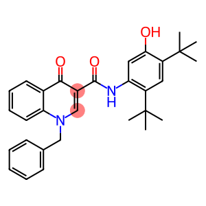 3-Quinolinecarboxamide, N-[2,4-bis(1,1-dimethylethyl)-5-hydroxyphenyl]-1,4-dihydro-4-oxo-1-(phenylmethyl)-