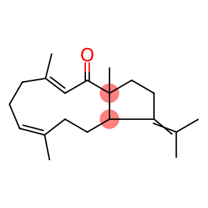 4(1H)-Cyclopentacycloundecenone, 2,3,3a,7,8,11,12,12a-octahydro-3a,6,10-trimethyl-1-(1-methylethylidene)-, (3aR,5Z,9Z,12aR)-rel-(-)- (9CI)