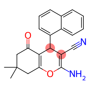 2-amino-7,7-dimethyl-4-(1-naphthyl)-5-oxo-5,6,7,8-tetrahydro-4H-chromene-3-carbonitrile