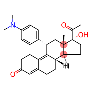 19-Norpregna-4,9-diene-3,20-dione, 11-[4-(dimethylamino)phenyl]-17-hydroxy-, (11α)-