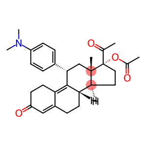 19-Norpregna-4,9-diene-3,20-dione, 17-(acetyloxy)-11-[4-(dimethylamino)phenyl]-, (11α)-