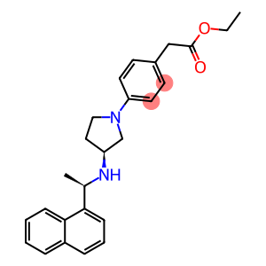 Benzeneacetic acid, 4-[(3S)-3-[[(1R)-1-(1-naphthalenyl)ethyl]amino]-1-pyrrolidinyl]-, ethyl ester