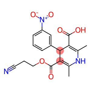 3,5-Pyridinedicarboxylic acid, 1,4-dihydro-2,6-dimethyl-4-(3-nitrophenyl)-, 3-(2-cyanoethyl) ester