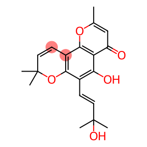 5-Hydroxy-6-[(E)-3-hydroxy-3-methyl-1-butenyl]-2,8,8-trimethyl-4H,8H-benzo[1,2-b:3,4-b']dipyran-4-one