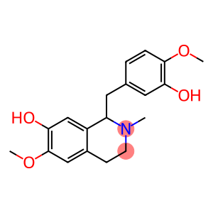 1,2,3,4-Tetrahydro-1-[(3-hydroxy-4-methoxyphenyl)methyl]-6-methoxy-2-methyl-7-isoquinolinol