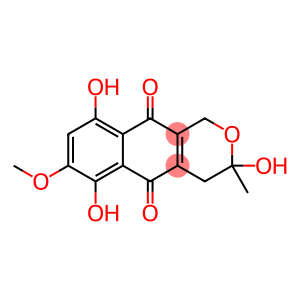 1H-Naphtho[2,3-c]pyran-5,10-dione, 3,4-dihydro-3,6,9-trihydroxy-7-methoxy-3-methyl-