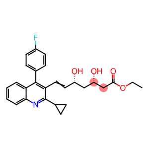 Ethyl [R-(R*,S*)]-3,5-dihydroxy-7-[2-cyclopropyl-4-(4-fluorophenyl)-3-quinolinyl]-hept-6-enoate