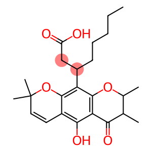 7,8-Dihydro-5-hydroxy-2,2,7,8-tetramethyl-6-oxo-β-pentyl-2H,6H-benzo[1,2-b:5,4-b']dipyran-10-propionic acid