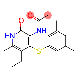 Acetamide, N-[4-[(3,5-dimethylphenyl)thio]-5-ethyl-1,2-dihydro-6-methyl-2-oxo-3-pyridinyl]-