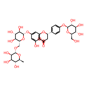 4H-1-Benzopyran-4-one, 7-[[6-O-(6-deoxy-α-L-mannopyranosyl)-β-D-glucopyranosyl]oxy]-2-[4-(β-D-glucopyranosyloxy)phenyl]-2,3-dihydro-5-hydroxy-, (2S)-