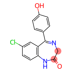 7-Chloro-1,3-dihydro-5-(4-hydroxyphenyl)-2H-1,4-benzodiazepin-2-one