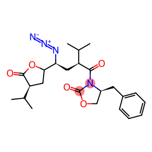 2-Oxazolidinone, 3-[4-azido-2-(1-methylethyl)-1-oxo-4-[tetrahydro-4-(1-methylethyl)-5-oxo-2-furanyl]butyl]-4-(phenylmethyl)-, [2S-[2a[1(R*),2R*,4R*],4b]]-