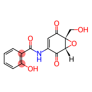Benzamide, 2-hydroxy-N-(6-(hydroxymethyl)-2,5-dioxo-7-oxabicyclo(4.1.0 )hept-3-en-3-yl)-, (1S)-