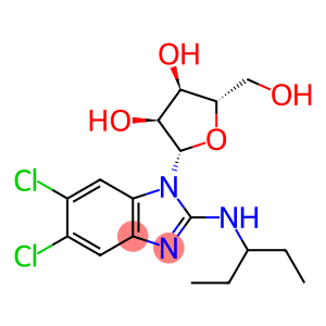 5,6-Dichloro-N-(1-ethylpropyl)-1-β-L-ribofuranosyl-1H-benzimidazol-2-amine