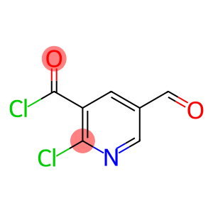 3-Pyridinecarbonyl chloride, 2-chloro-5-formyl- (9CI)