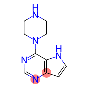 5H-Pyrrolo[3,2-d]pyrimidine, 4-(1-piperazinyl)-
