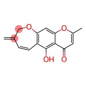 4H-Pyrano[3,2-h][1]benzoxepin-4-one, 8,9-dihydro-5-hydroxy-2-methyl-8-methylene-