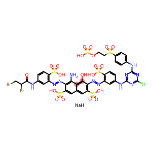 2,7-Naphthalenedisulfonic acid, 4-amino-6-5-4-chloro-6-4-2-(sulfooxy)ethylsulfonylphenylamino-1,3,5-triazin-2-ylamino-2-sulfophenylazo-3-5-(2,3-dibromo-1-oxopropyl)amino-2-sulfophenylazo-5-hydroxy-, sodium salt