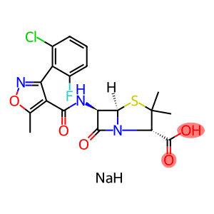 sodium (2S,5R,6R)-6-({[3-(2-chloro-6-fluorophenyl)-5-methyl-1,2-oxazol-4-yl]carbonyl}amino)-3,3-dimethyl-7-oxo-4-thia-1-azabicyclo[3.2.0]heptane-2-carboxylate