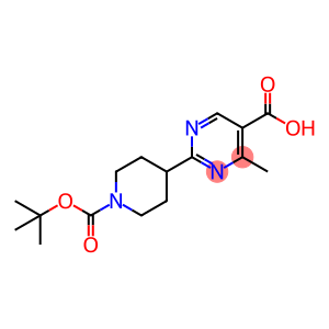2-[1-(叔丁氧羰基)哌啶-4-基]-4-甲基嘧啶-5-甲酸
