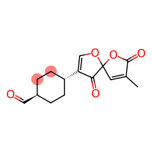 Cyclohexanecarboxaldehyde, 4-(3-methyl-2,9-dioxo-1,6-dioxaspiro[4.4]nona-3,7-dien-8-yl)-, trans-