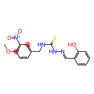 Hydrazinecarbothioamide, 2-((2-hydroxyphenyl)methylene)-N-((4-methoxy- 3-nitrophenyl)methyl)-