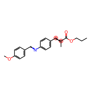 2-Propenoic acid, 3-(4-(((4-methoxyphenyl)methylene)amino)phenyl)-2-me thyl-, propyl ester