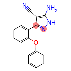 1H-Pyrazole-4-carbonitrile, 5-amino-3-(2-phenoxyphenyl)-