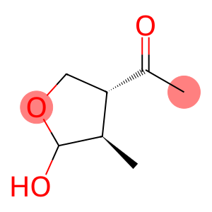 Ethanone, 1-[(3R,4R)-tetrahydro-5-hydroxy-4-methyl-3-furanyl]-, rel- (9CI)